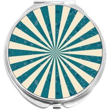 Teal White Burst Pattern Compact with Mirrors - Perfect for your Pocket ... - $11.76