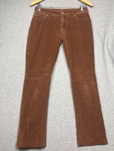 J Jill Corduroy Slim Leg Pants Women&#39;s Petites Size 2 Casual Rust Brown Simple - £29.76 GBP