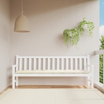 Garden Bench Cushion Cream White 78.7&quot;x19.7&quot;x2.8&quot; Oxford Fabric - $1,843.65 MXN