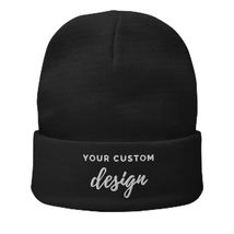 Personalized Beanie - Customized Embroidered Beanie - Design Your Own Beanie, Ad - $33.27