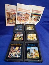 6 Atari Game Cartridges Only 3 Have Manuals UNTESTED- See Description! - £26.05 GBP