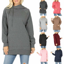 Womens Basic Side Tie Sweatshirt Pullover Hoodie Sweater - £20.98 GBP+