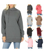 Womens Basic Side Tie Sweatshirt Pullover Hoodie Sweater - $45.21 CAD