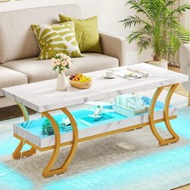 Yitahome Coffee Table: Contemporary Coffee Tables For Living Rooms With A White - £111.63 GBP