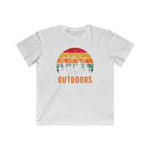 Kids Fine Jersey Tee - Retro Great Outdoors Sunset Graphic Print - £17.25 GBP