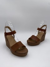 Crown Vintage  Women’s Elese Wedge Sandal Tan Leather Size 7.5M - £19.50 GBP