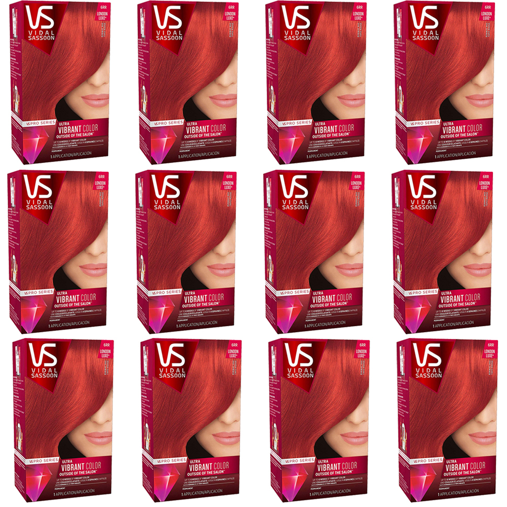 Pack of (12) New Vidal Sassoon Pro Series, 6RR Runway Red 1 Kit - $143.99