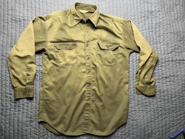 Vintage Key Long Sleeve Button Down Work Shirt Men’s Green READ - £15.56 GBP