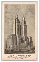 Waldorf Astoria Hotel New York City NY NYC UNP Steelograph Postcard N19 - $2.92