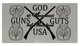 2nd Amendment God Guns Guts USA Rifles Decal Vinyl Bumper Sticker (3.75&quot;... - $22.99