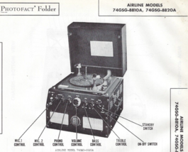 1948 Airline 74GSG-8810A Amplifier Turntable Photofact Service Manual 88... - $12.86