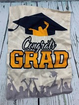 Congrats Grad Garden Flag Vertical Double Sided Diploma Cap - $23.75
