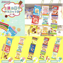 Triple Okashi 3-Pack Sweet Candy Mascot Keychain Collection Cookies Chocolate - £11.21 GBP