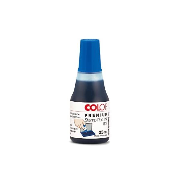 Colop 801 Stamp Pad Ink High Quality Water Based 25 ml Blue Ref 55002320  - $16.00