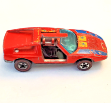 1970 Redlines Hot Wheels Mattel Mercedes Benz C111 Red Diecast Car Doors... - £30.12 GBP