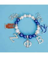 Blue White Pearl Zeta Bracelet - £20.05 GBP