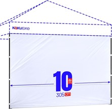 10X10 Pop Up Canopy Tent Sidewalls For Outdoor Events, Gardens, Vendor, ... - $31.99