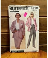 Butterick Vintage Home Sewing Crafts Kit #4310 1989 Jacket Skirt Pants - $27.22 CAD