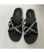 Vionic Daisy Snake Toe Post Sandals Flip Flops Black/Gray Snake Women’s ... - $24.90