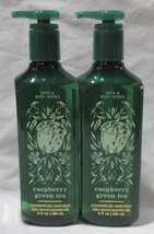 Bath &amp; Body Works Cleansing Gel Hand Soap Essential Lot Of 2 Raspberry Green Tea - £19.05 GBP