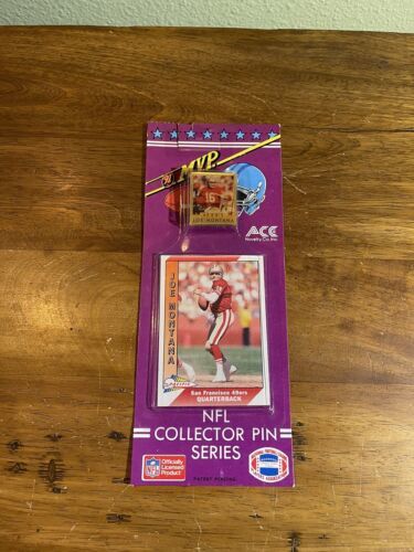 Primary image for VINTAGE MONTANA 49ers MVP 1991 ACE COLLECTOR NFL FOOTBALL PIN & CARD