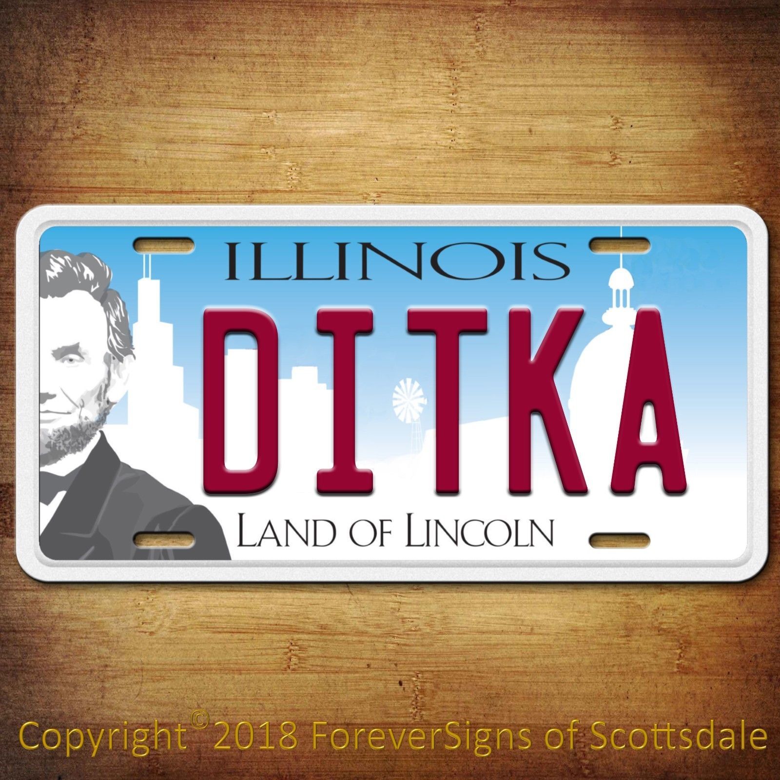 Chicago BEARS  Mike Ditka  DITKA  Aluminum License Plate Tag  New Style NFL   - $12.82