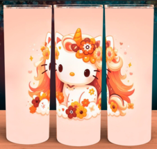 Hello Kitty Unicorn Horse Floral Peach Tumbler Cup Mug 20oz - £15.94 GBP