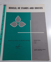 behold, he stands and knocks by mosie lister 1970 sheet music good - $4.75