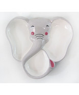 Cute Whimsical Children&#39;s Vintage Ceramic Divided Elephant Serving Plate - £13.92 GBP