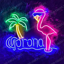 Corona Flamingo Palm Tree | LED Neon Sign - £160.85 GBP+