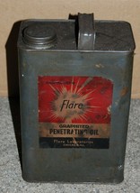 Vintag  Advertising FLARE Graphited Penetrating Oil One Gallon Can - £109.70 GBP