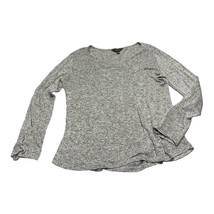 Mix By 41 Hawthorn Sweater Women&#39;s XL Gray Stretch Knit Round Neck Long ... - £19.75 GBP