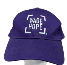 Wage Hope Pancreatic Cancer Hat Mens Strapback Purple Adjustable Cap Ame... - £11.96 GBP