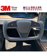 Tesla Yoke Steering Wheel Model S / Model X 3M Decal Sticker Overlay - 2... - £7.91 GBP