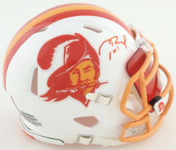 Tom Brady Autographed Buccaneers Throwback Mini Helmet w/ Visor Fanatics - £1,520.89 GBP