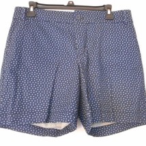 Chaps Size 8 Dark blue w/ beige stars flat front cotton blend Womens sho... - $743.62 MXN
