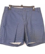Chaps Size 8 Dark blue w/ beige stars flat front cotton blend Womens sho... - $39.98
