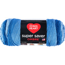 Red Heart Super Saver Ombre Yarn-True Blue E305-3962 - £24.08 GBP