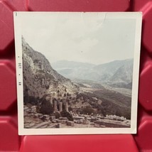 Temple Of Apollo Greece Delphi 3 3/8 x 3 3/8 Photograph B Pre Owned Vintage 1968 - $8.99