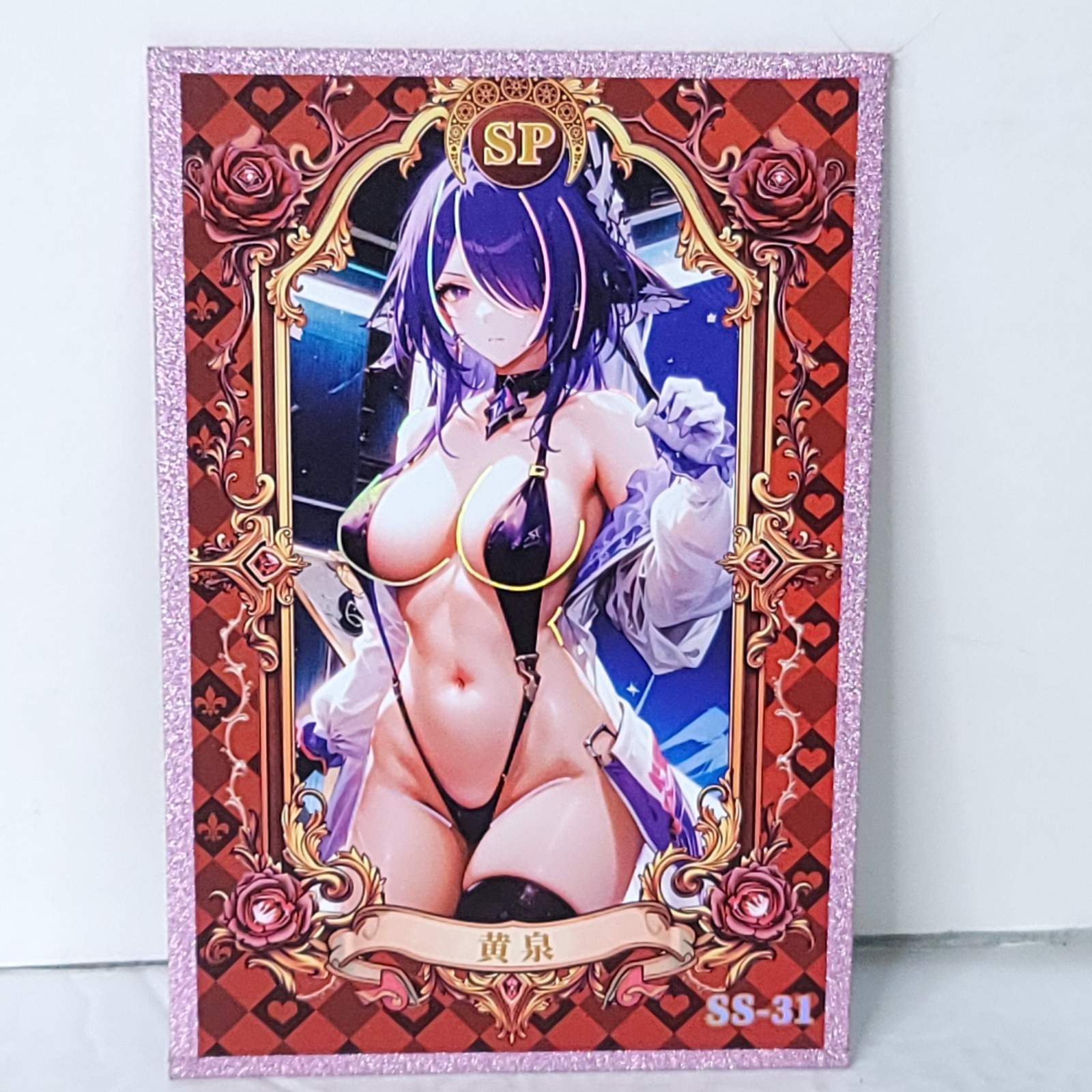Acheron String Bikini Premium Waifu Card Anime Girl Art Oversized Board A6 - $13.85
