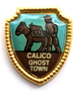 Calico Ghost Town Donkey Miner Shield Enamel Pin Old West California Sou... - $13.99