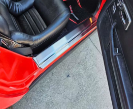 Customize your interior with C3 Corvette Door Sills Textured Black Powde... - $179.95