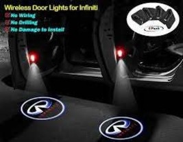 4x Infiniti Logo Wireless Car Door Welcome Laser Projector Shadow LED Light Embl - £30.73 GBP