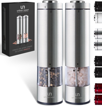 Electric Salt and Pepper Grinder Set - Battery Operated Stainless Steel Mill wit - £42.82 GBP