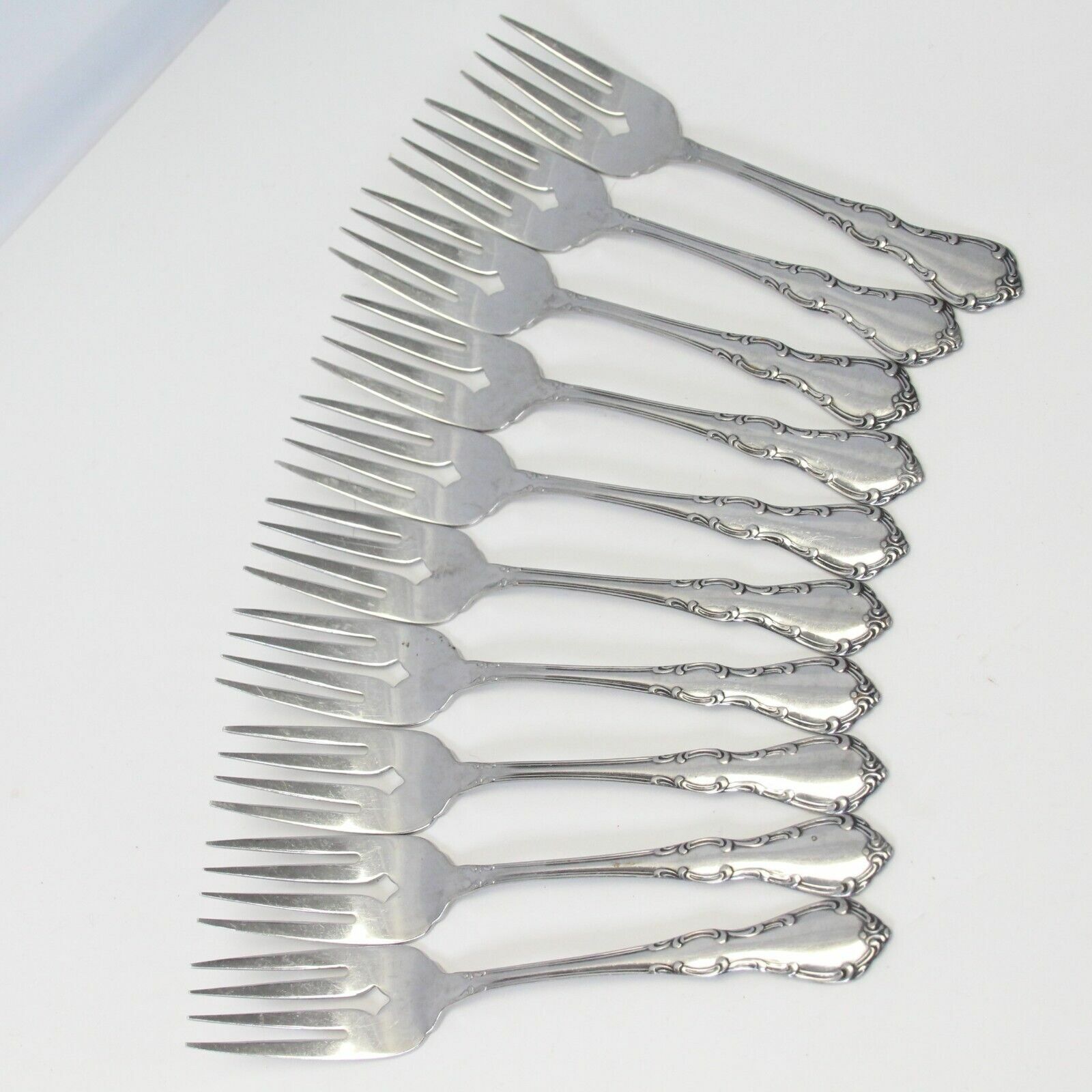 Oneidaware Whittier Salad Forks 6-1/4&quot; Stainless  Lot of 10 - £25.09 GBP