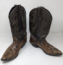 ACME Python Snakeskin Leather Western Cowboy Boots Women&#39;s Size 6.5 M Vi... - £54.50 GBP