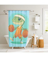 Lenny the Ballin Lizard Shower Curtain by Dancing Littles Jungle - $80.99