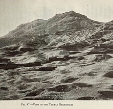 1942 Egypt View of the Theban Necropolis Historical Print Antique Epheme... - $367.32 MXN
