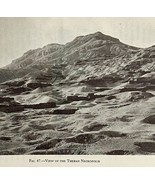 1942 Egypt View of the Theban Necropolis Historical Print Antique Epheme... - $28.05 CAD