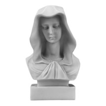 Virgin Mary Madonna Bust Cast Marble Statue Sculpture - $37.36
